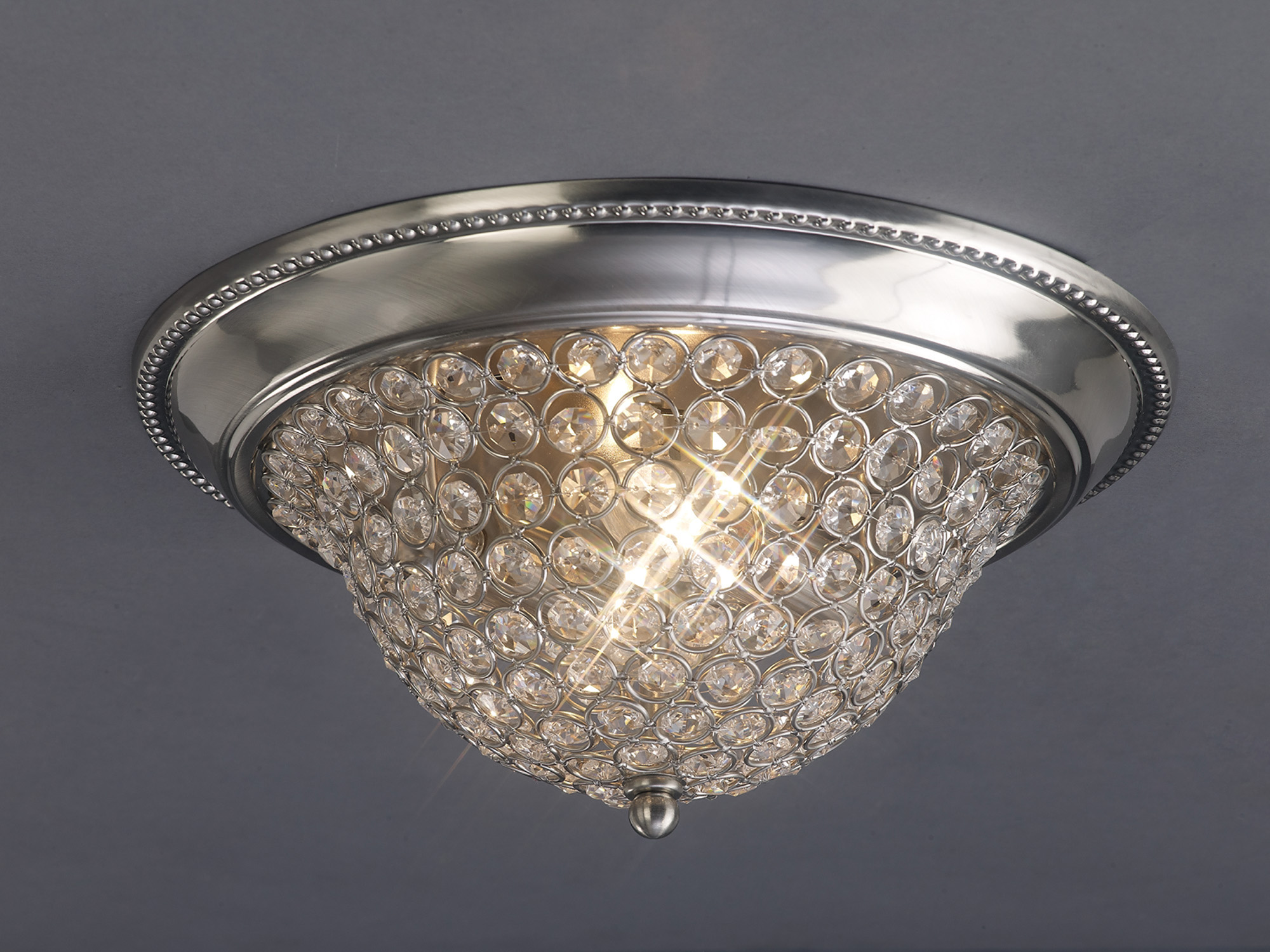 IL31134  Paloma Crystal  Flush Ceiling 2 Light